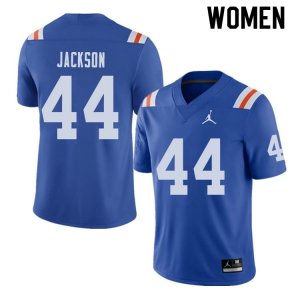 Women's Florida Gators #44 Rayshad Jackson NCAA Jordan Brand Royal Throwback Alternate Authentic Stitched College Football Jersey KNP5862VO